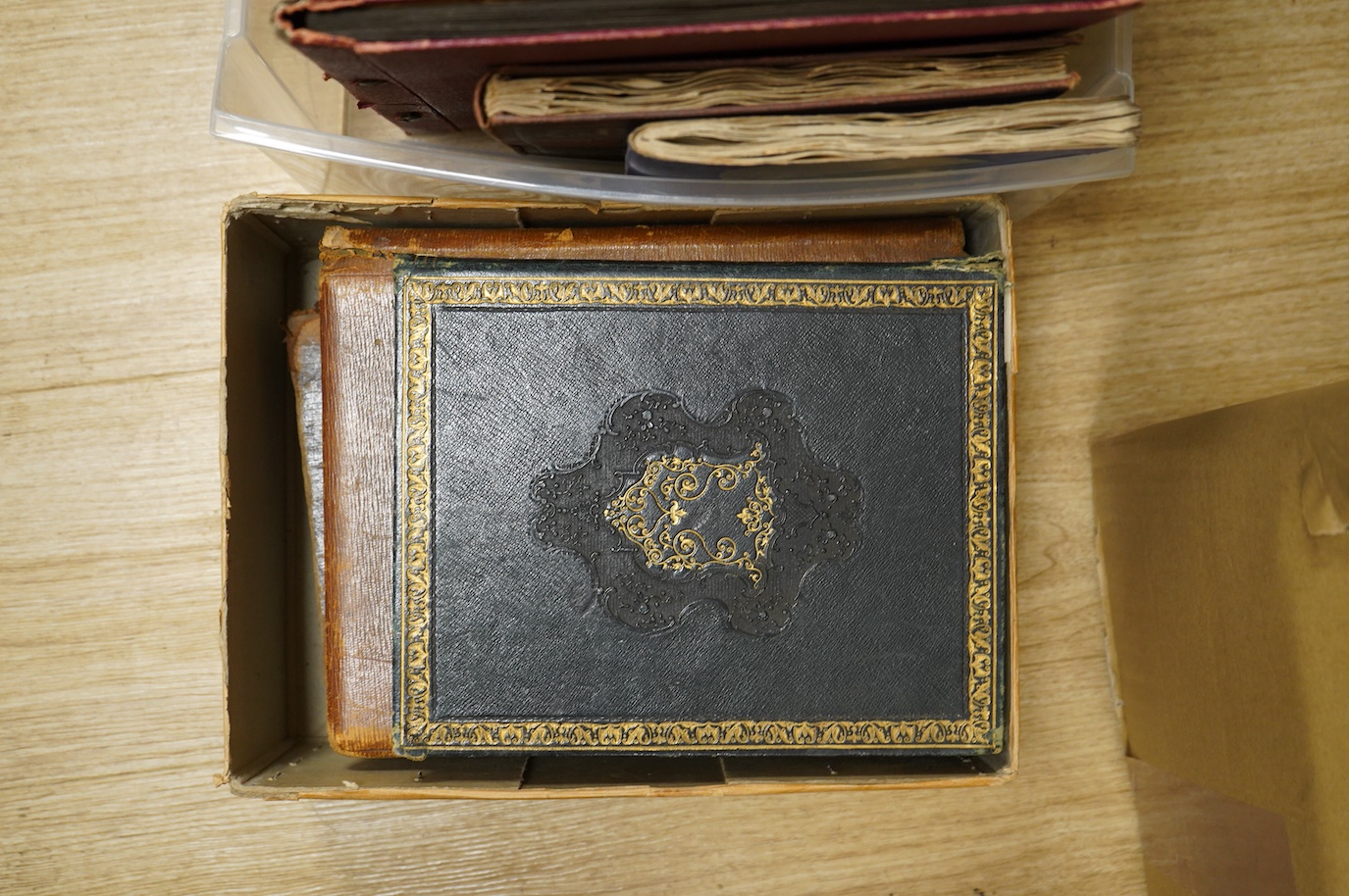 A collection of late 19th century / early 20th century scrap books and albums